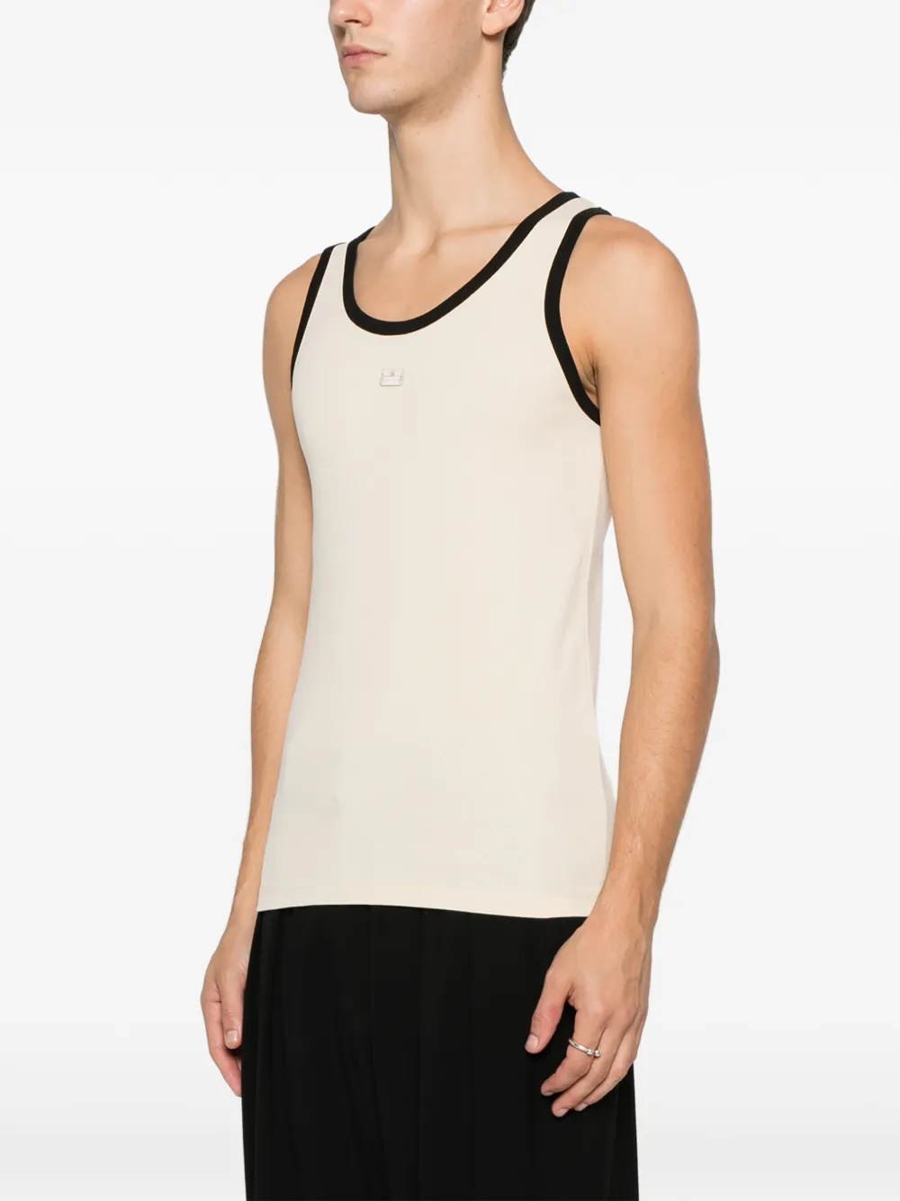 SANDRO Tanktop met geborduurd logo Beige