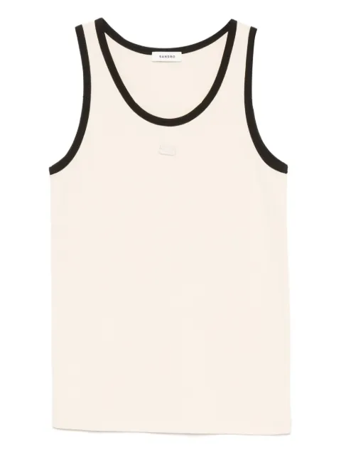 SANDRO logo-embroidered tank top