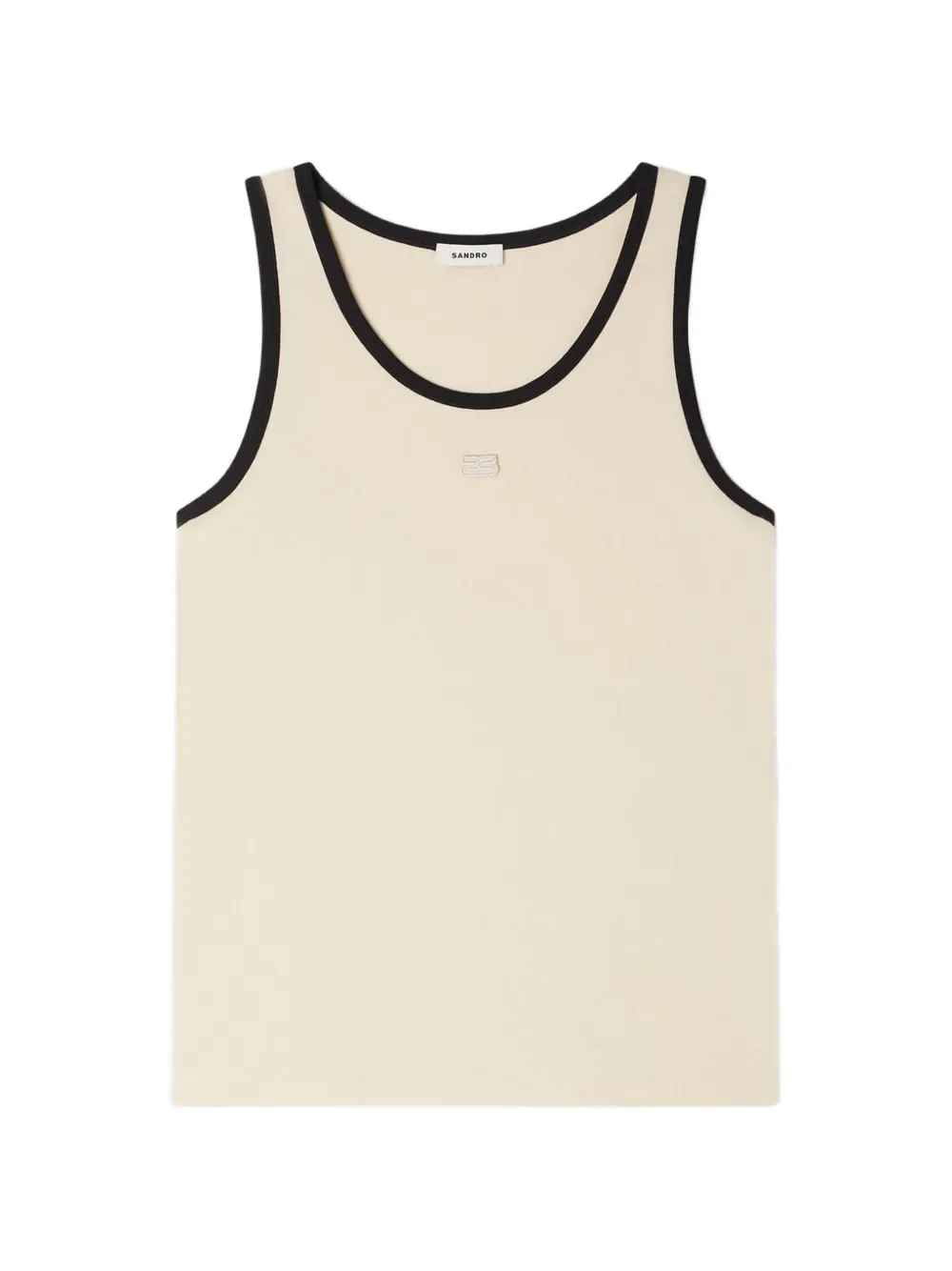 SANDRO cotton vest top with patch | Neutrals | Image 1