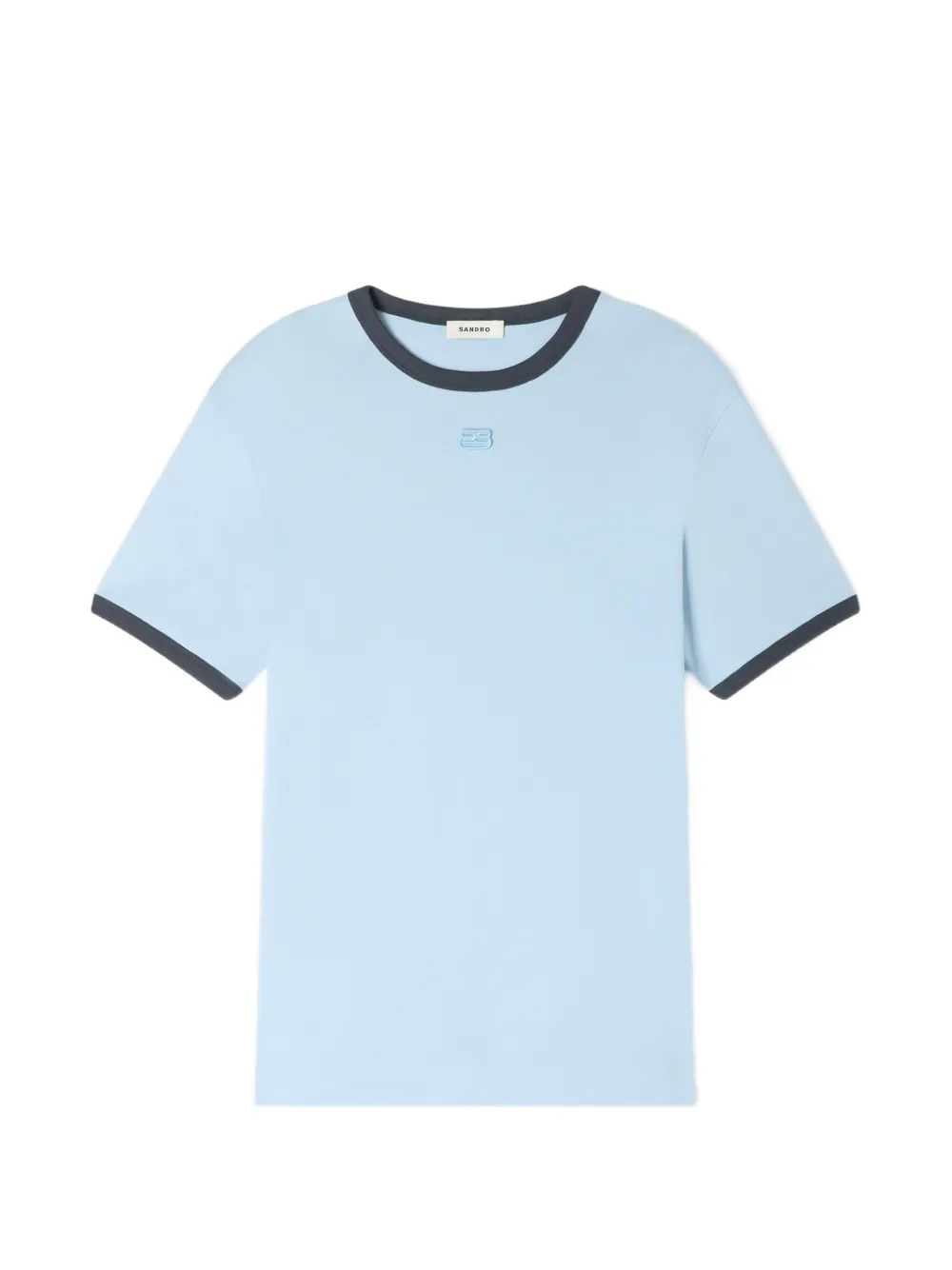 SANDRO Ringer short-sleeve T-shirt - Blu