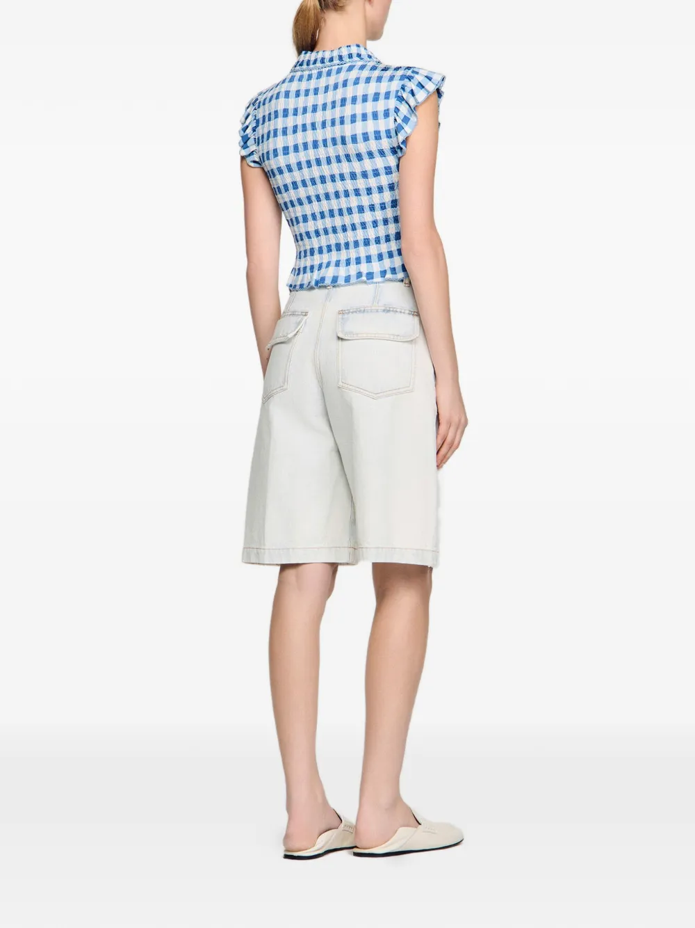  Sandro Camisa A Cuadros Gingham - Azul 