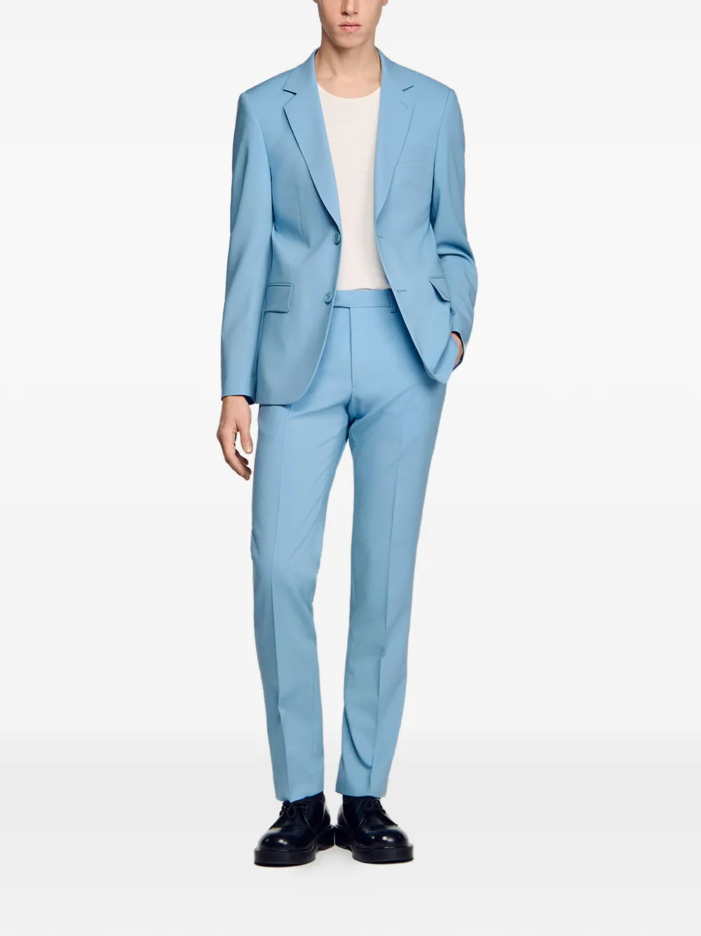  Sandro Blazer Con Botones - Azul 