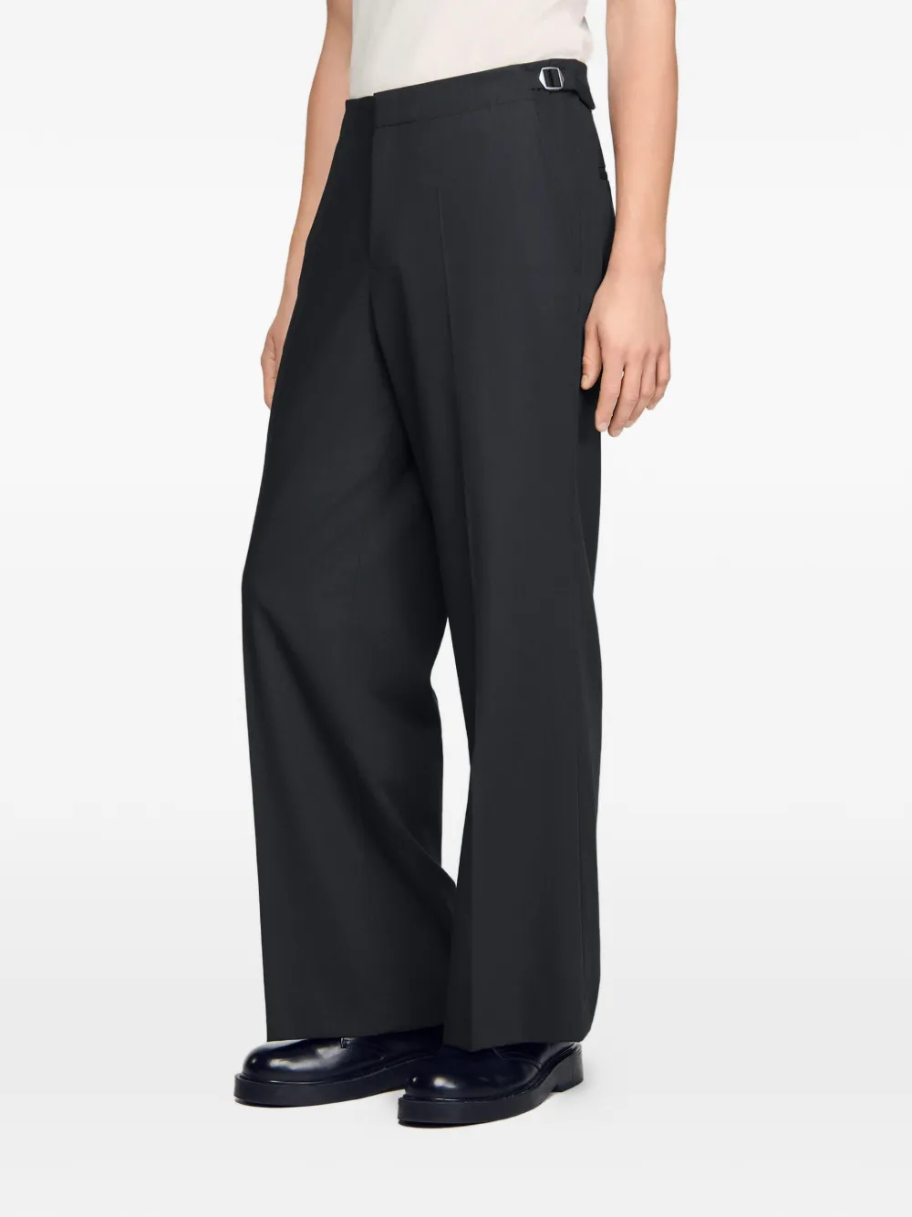 SANDRO Ruimvallende broek Grijs