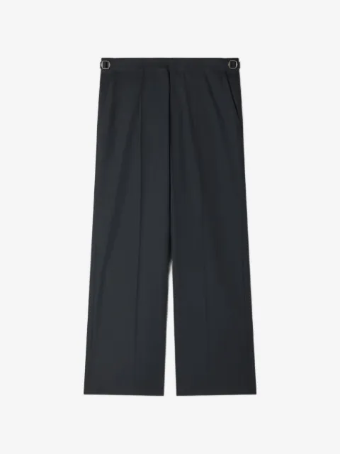 SANDRO wide-leg wool trousers with buckles