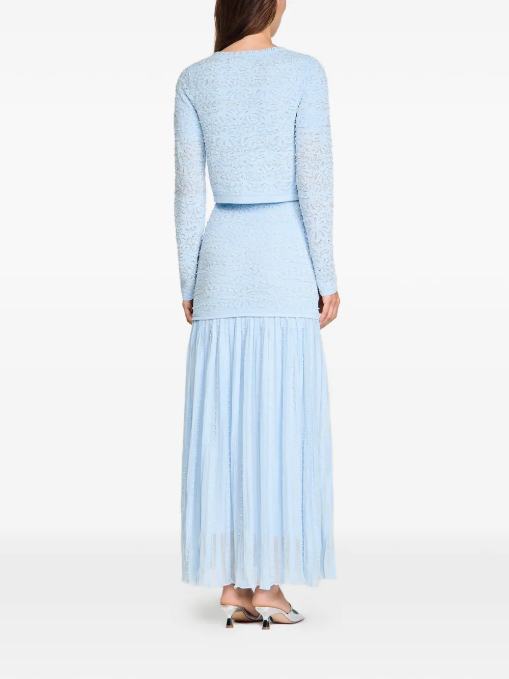  Sandro Cardigan à Perles Artificielles - Bleu 