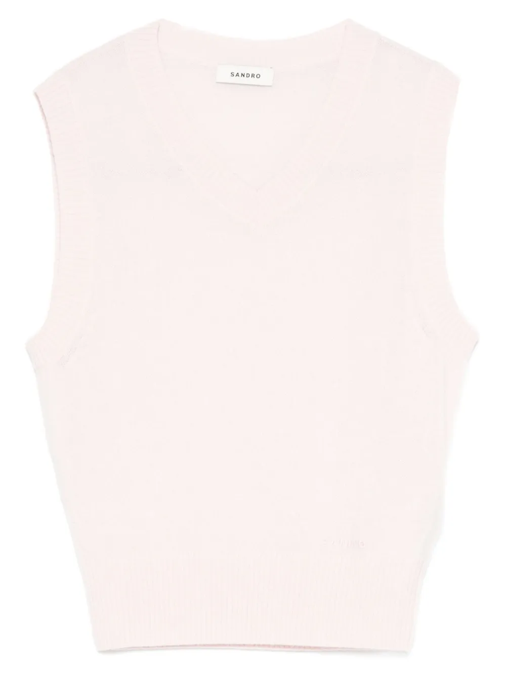SANDRO top sin mangas con cuello en V | rosado | Image 1