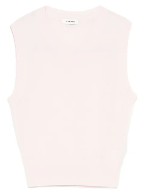 SANDRO V-neck sleeveless top