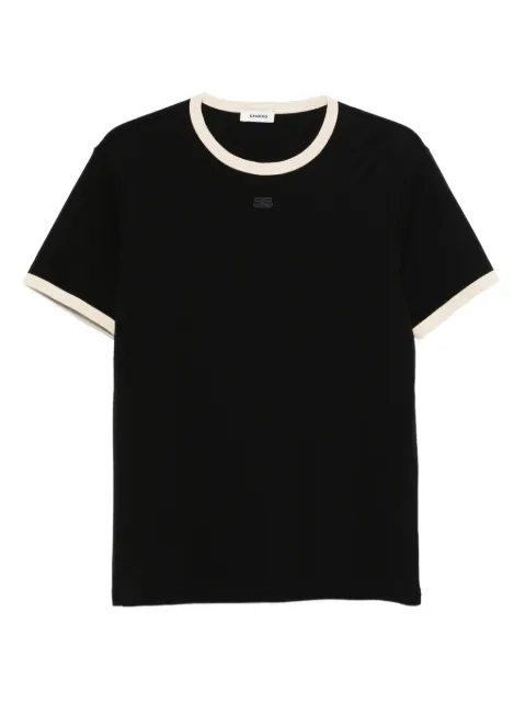 SANDRO contrast-trim T-Shirt