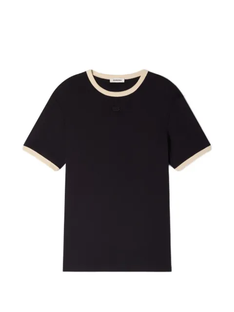 SANDRO contrast-trim T-Shirt