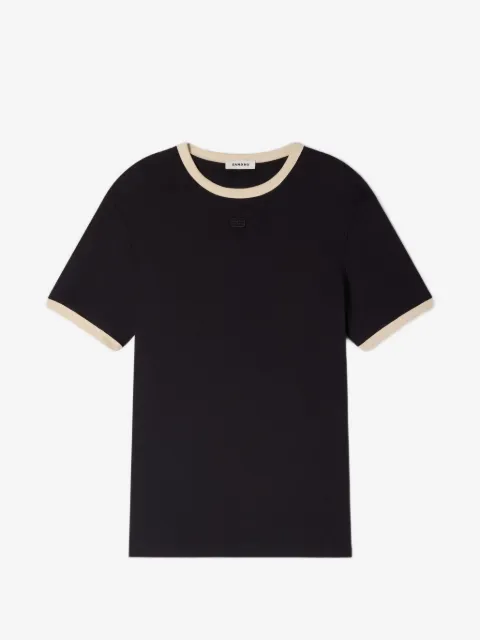 SANDRO two-tone patch T-shirt
