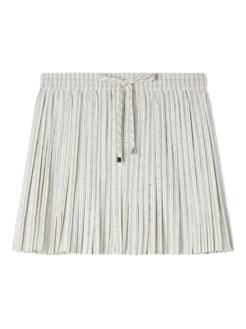 SANDRO striped rhinestone A-line mini skirt