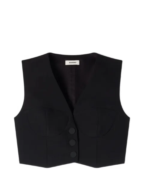 SANDRO corset V-neck waistcoat