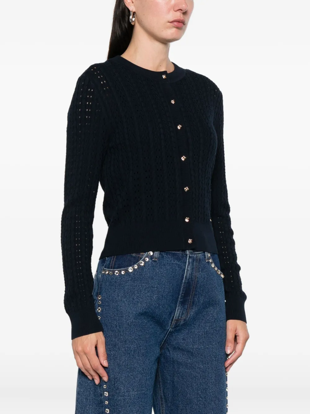  Sandro Button-fastening Cardigan - Blue 