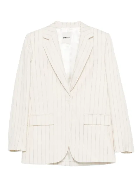 SANDRO striped-pattern blazer