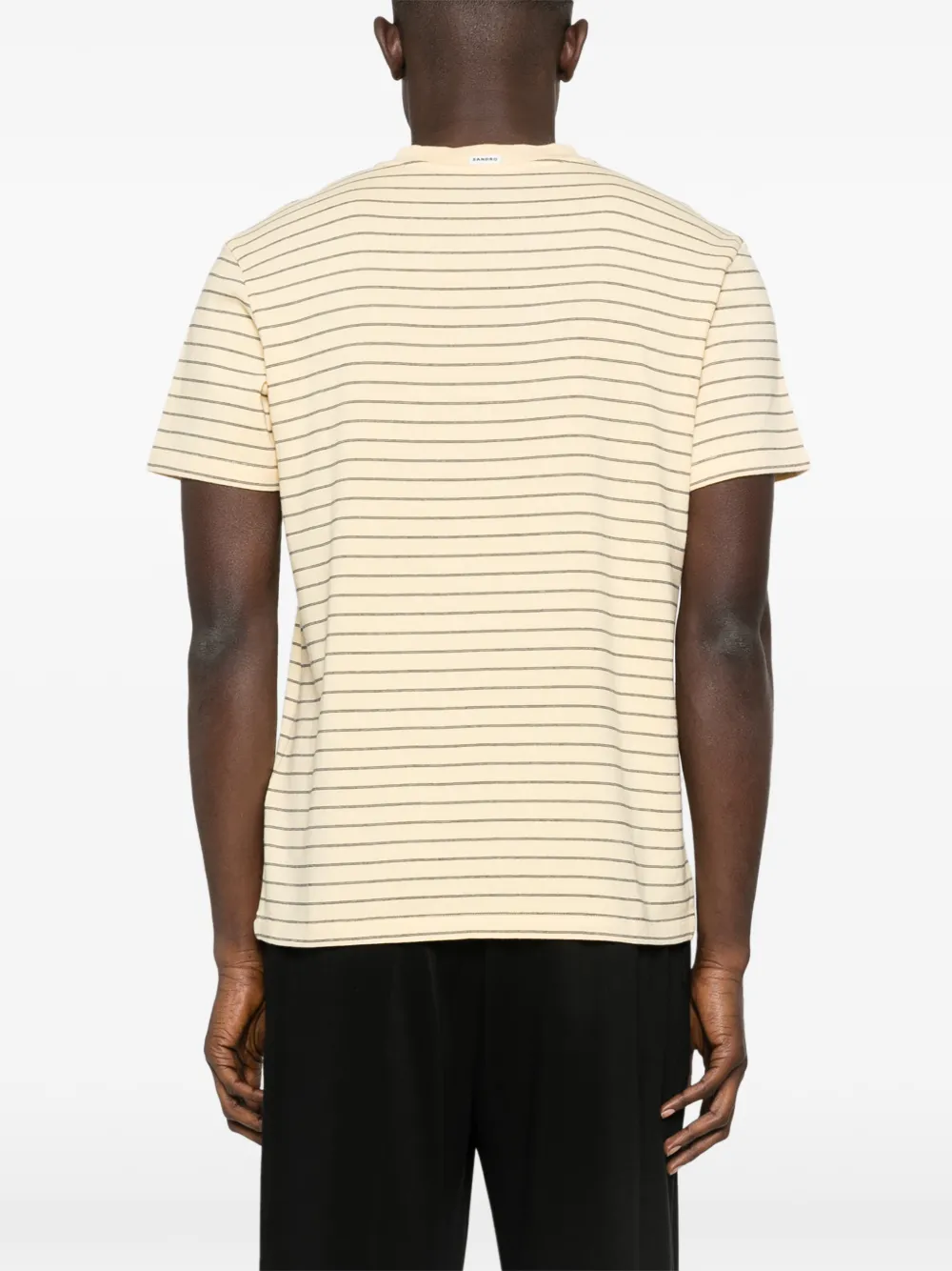 SANDRO Gestreept T-shirt Geel