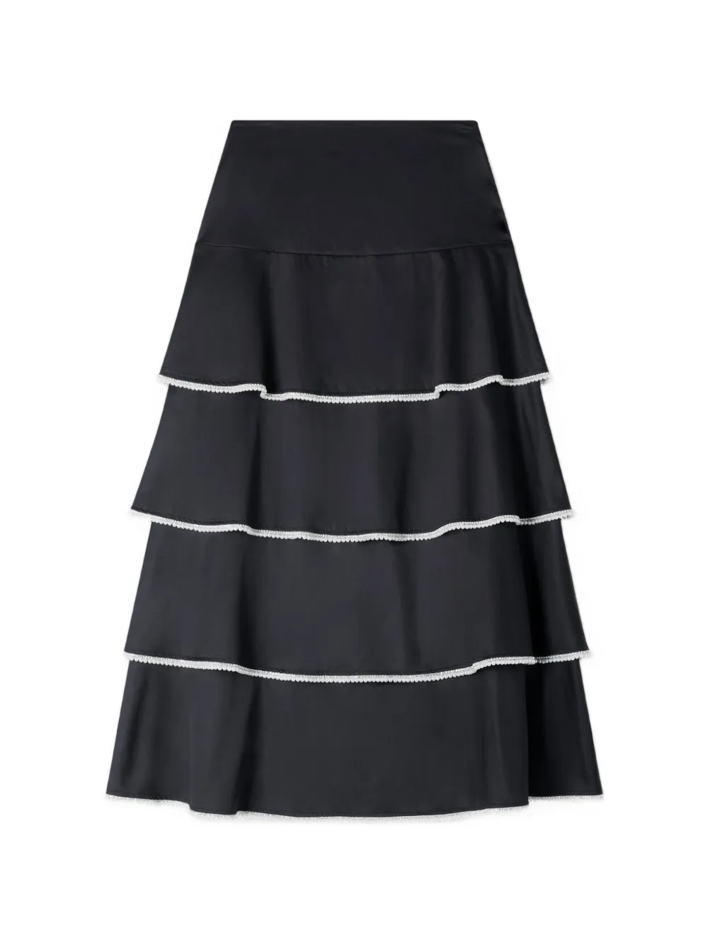 SANDRO Gonna midi con decorazione - Nero