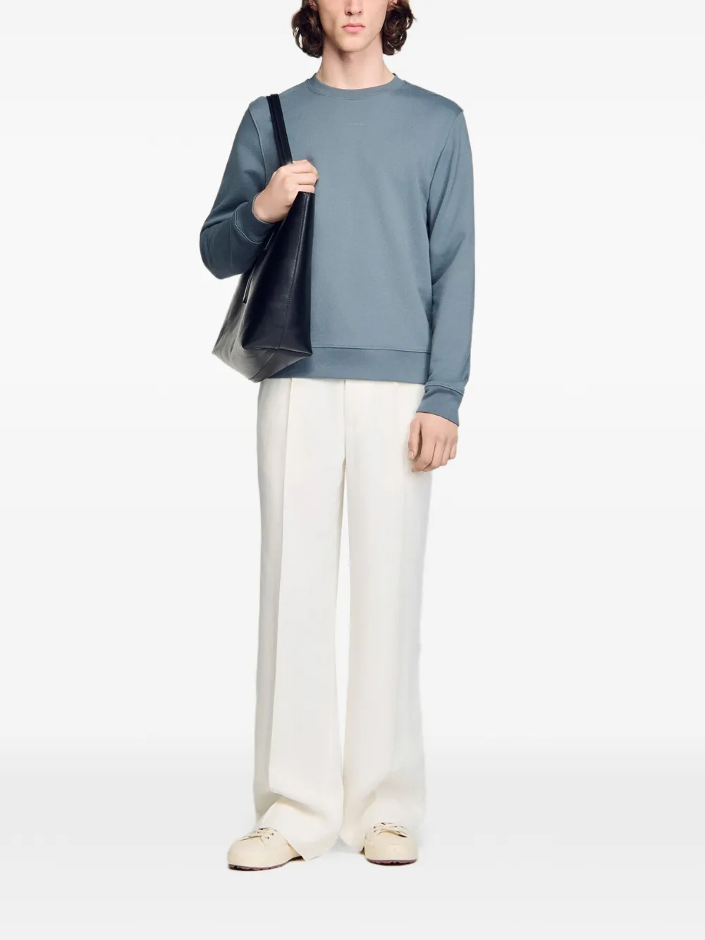  Sandro Sudadera Con Cuello Redondo - Azul 