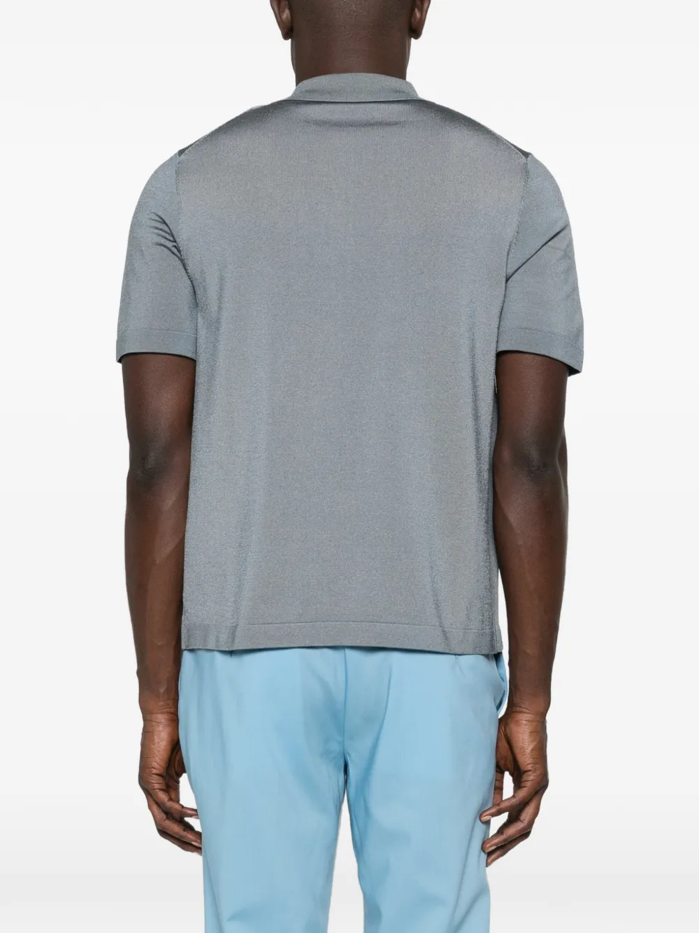 SANDRO Poloshirt met ritskraag Grijs