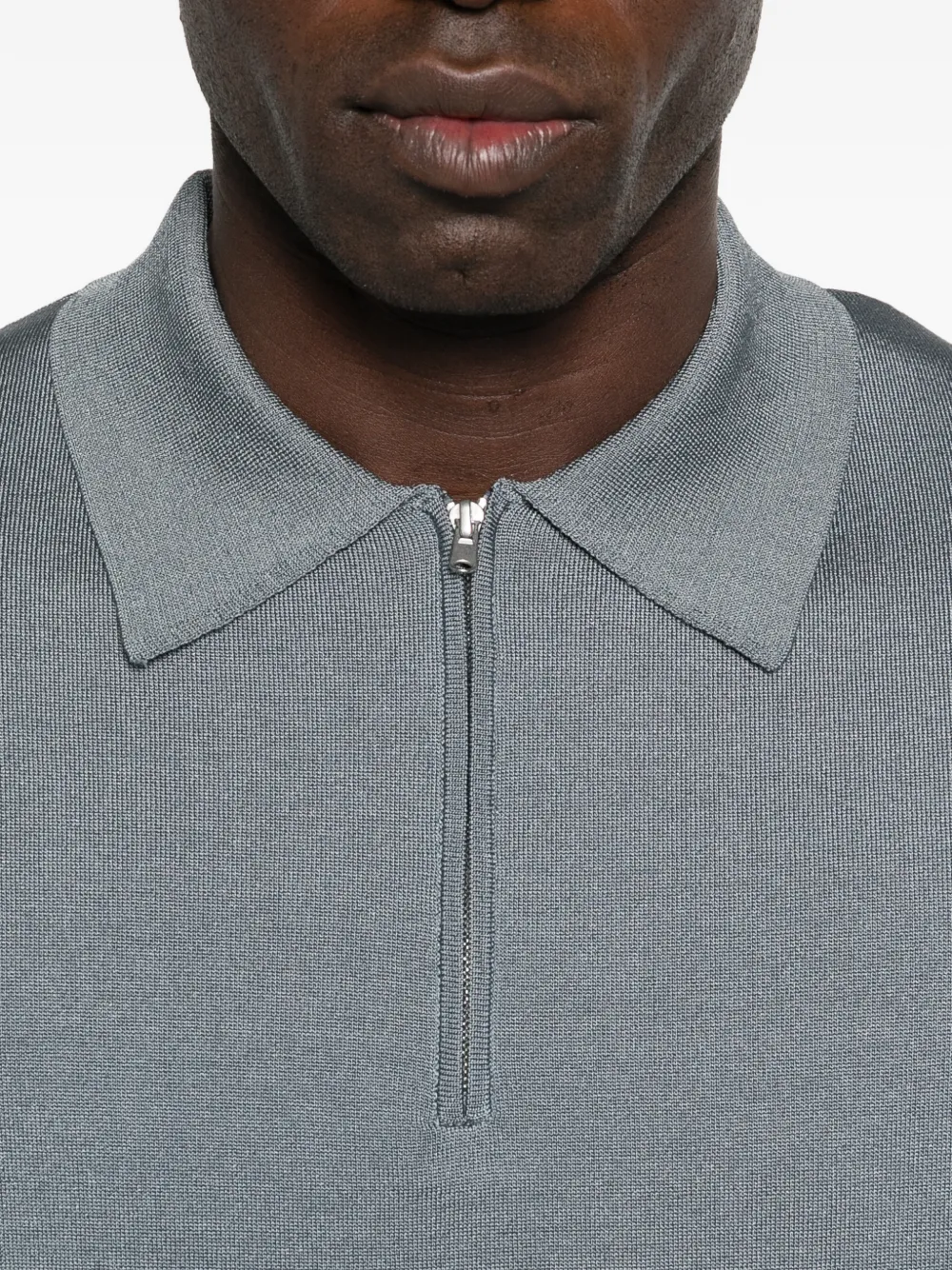 SANDRO Poloshirt met ritskraag Grijs