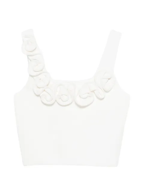 SANDRO floral-appliqué top