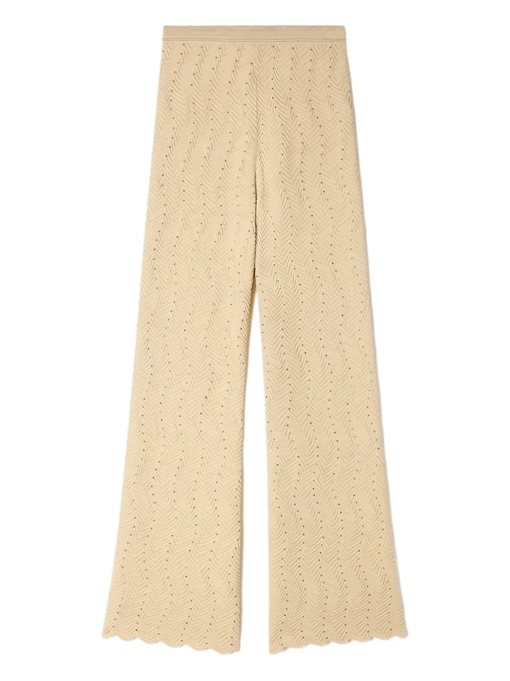 SANDRO geometric-pattern textured trousers | Neutrals | Image 1