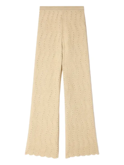 SANDRO geometric-pattern textured trousers