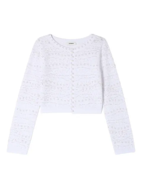 SANDRO cárdigan tejido con detalles florales