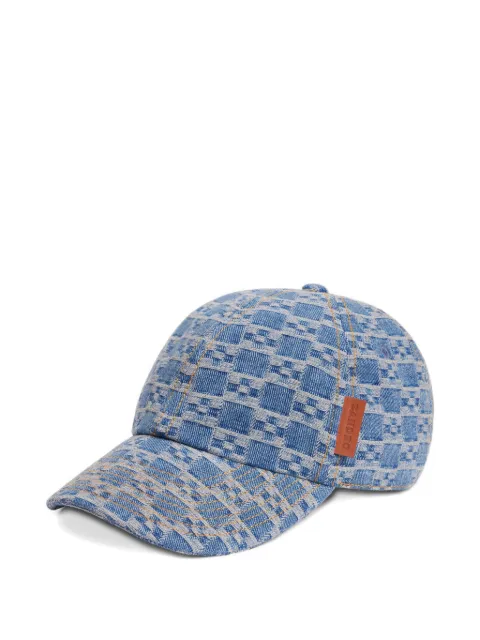 SANDRO logo-patch patterned baseball cap