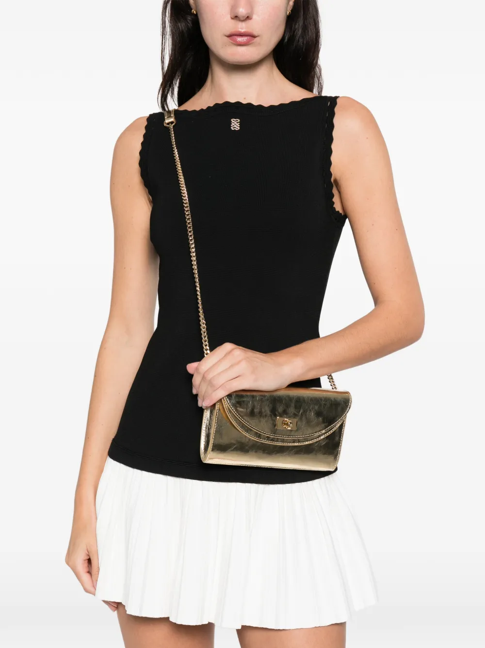 SANDRO チェーンストラップ ショルダーバッグ