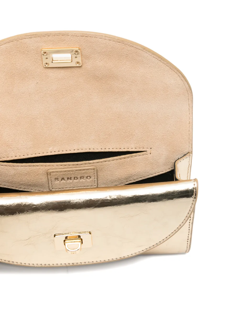 SANDRO Mambo clutch met kettingband Goud