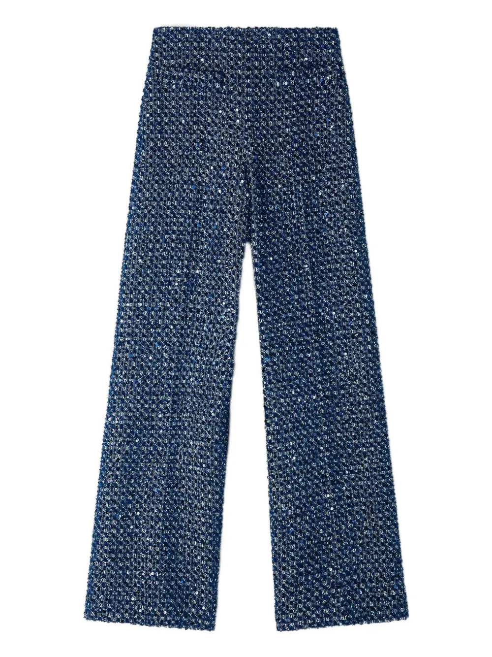 SANDRO Pantaloni dritti con paillettes - Blu