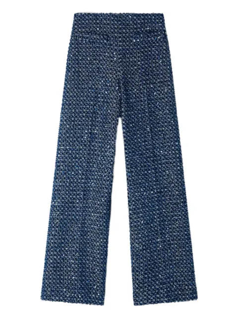 SANDRO sequin-embellished straight trousers