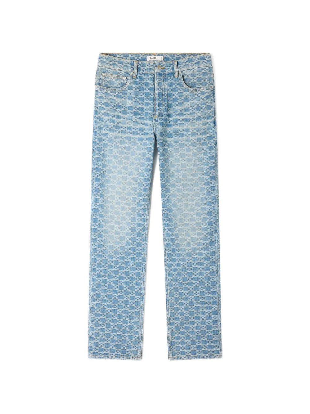 SANDRO square-pattern jeans | Blue | Image 1