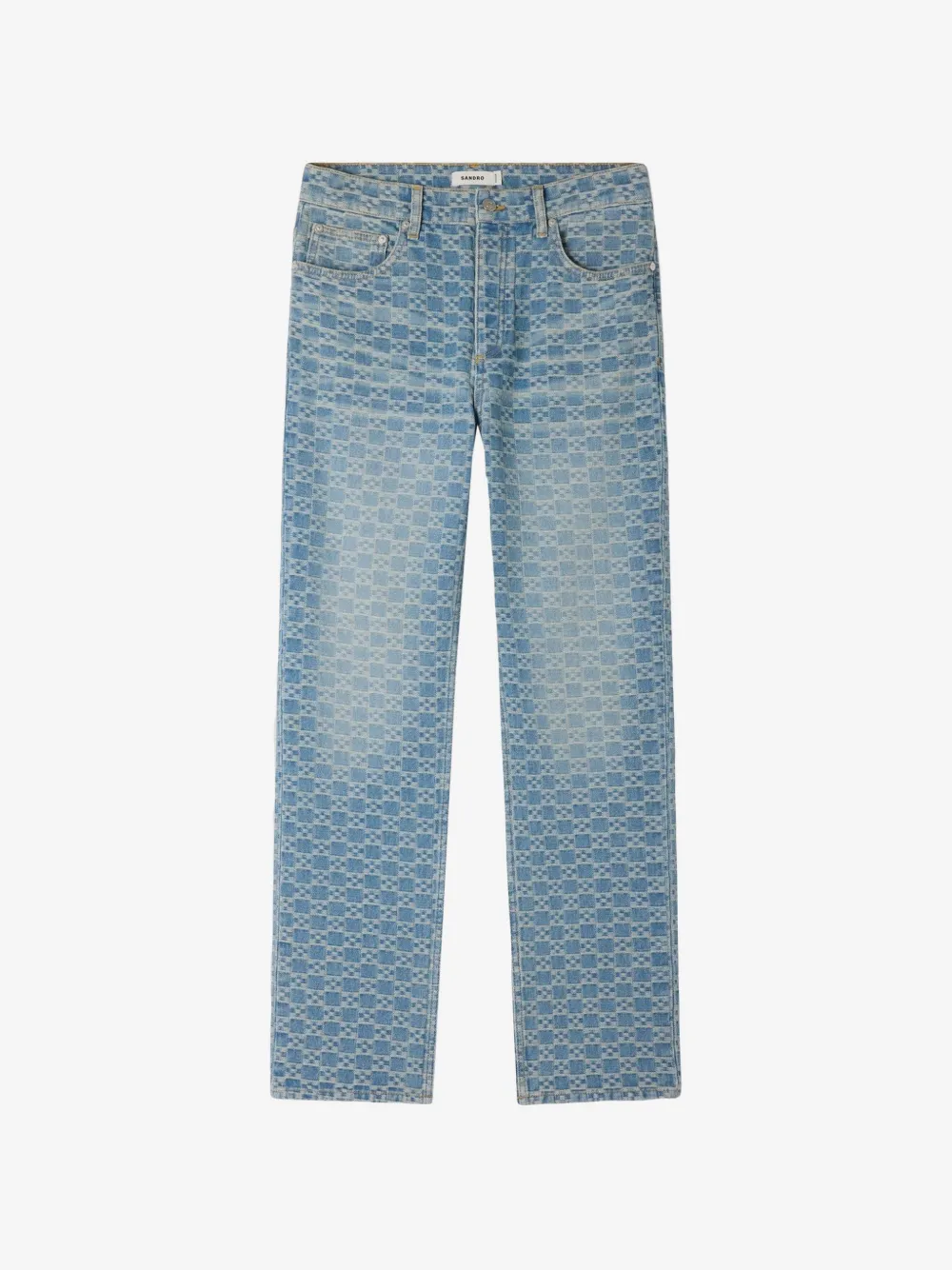 SANDRO regular-fit square cross jeans | Blue | Image 1