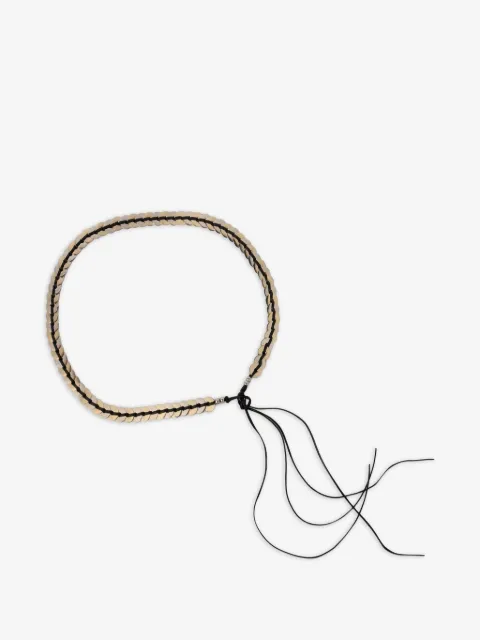 SANDRO jewelry belt with leather tie