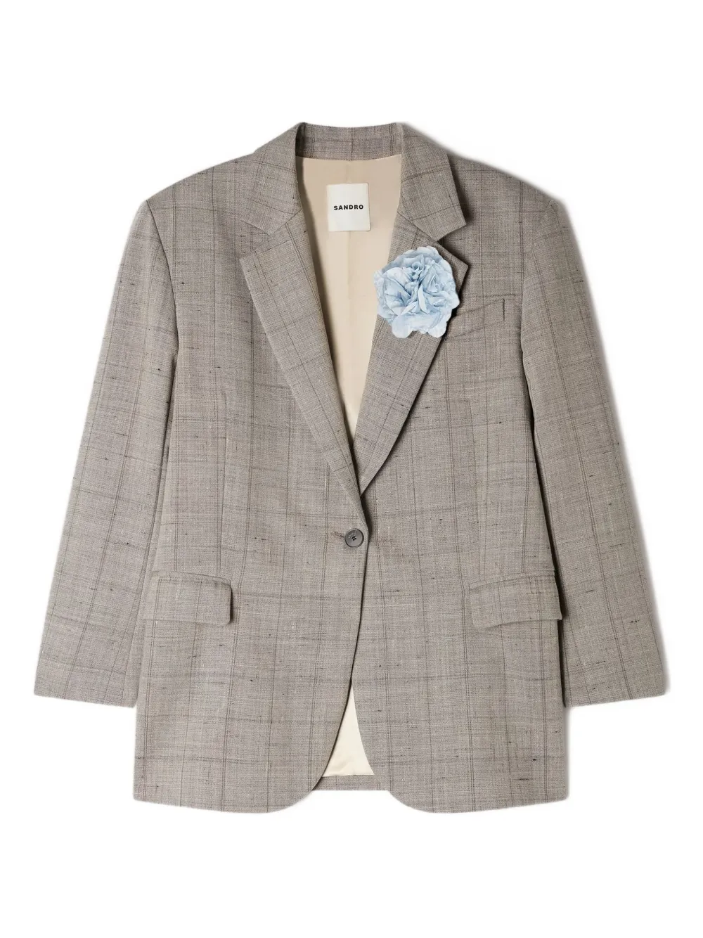 SANDRO Blazer a quadri - Grigio
