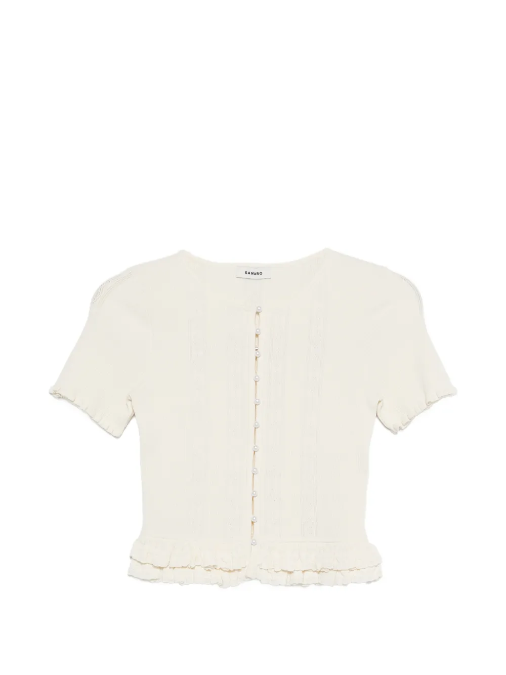 SANDRO Cardigan con ruches - Toni neutri