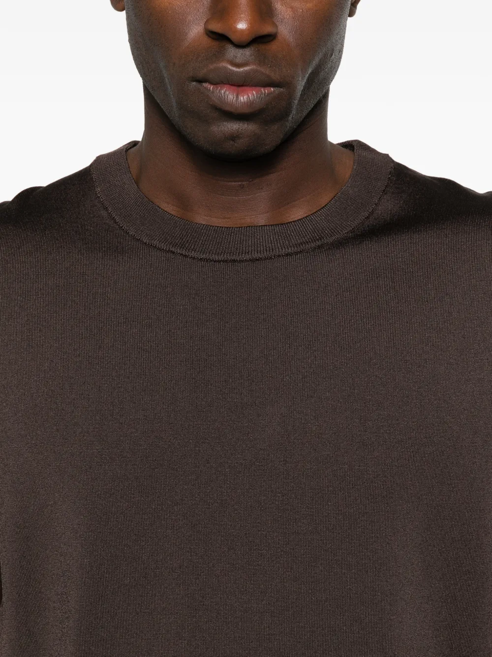 SANDRO T-shirt met ronde hals Bruin