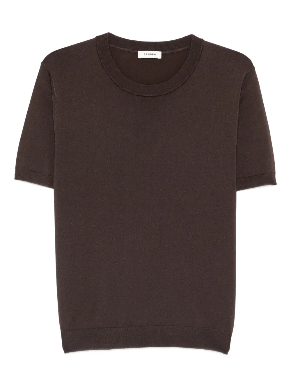 SANDRO short-sleeve crew-neck T-shirt - Braun