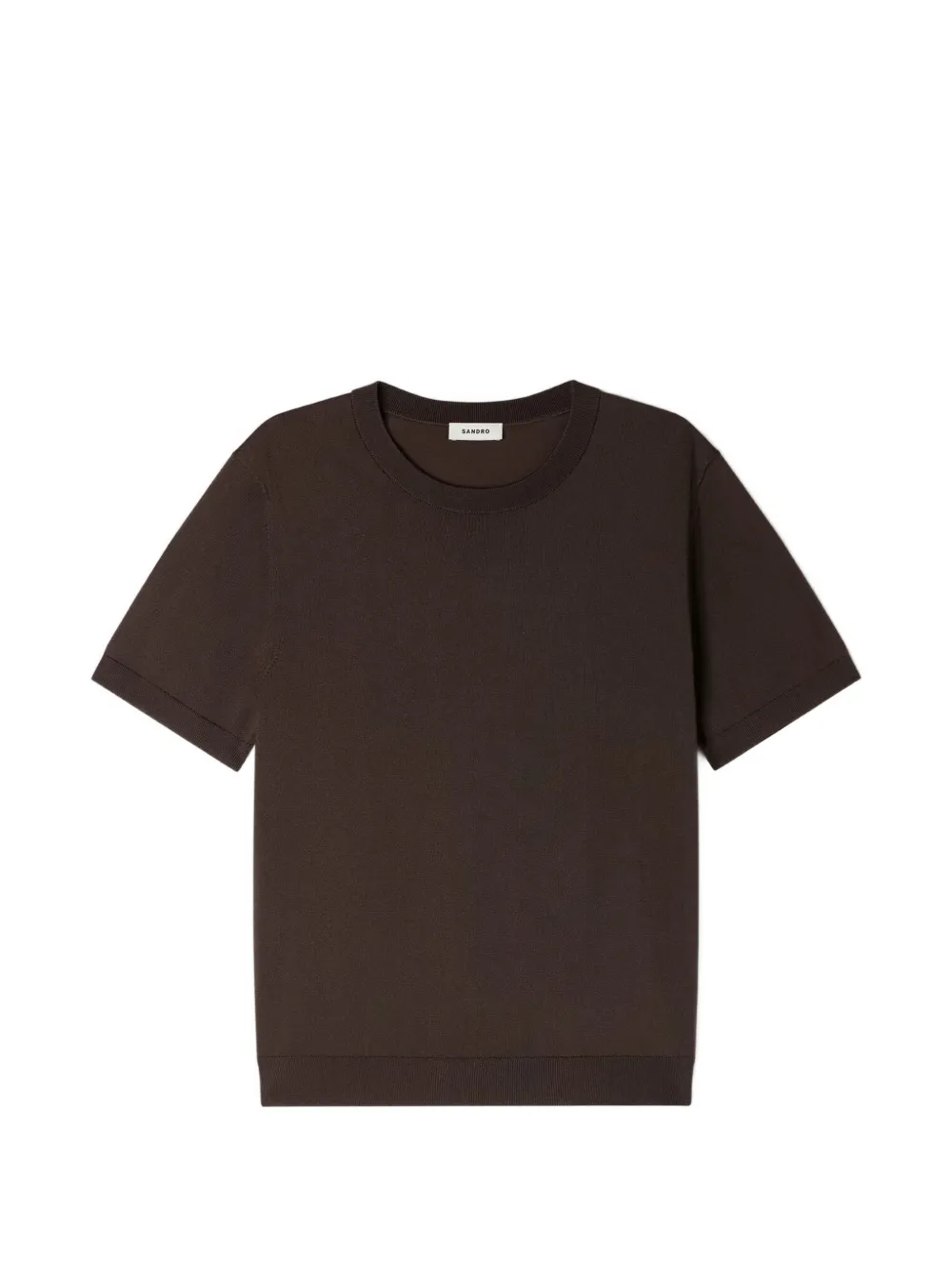 SANDRO short-sleeve crew-neck T-shirt - Braun