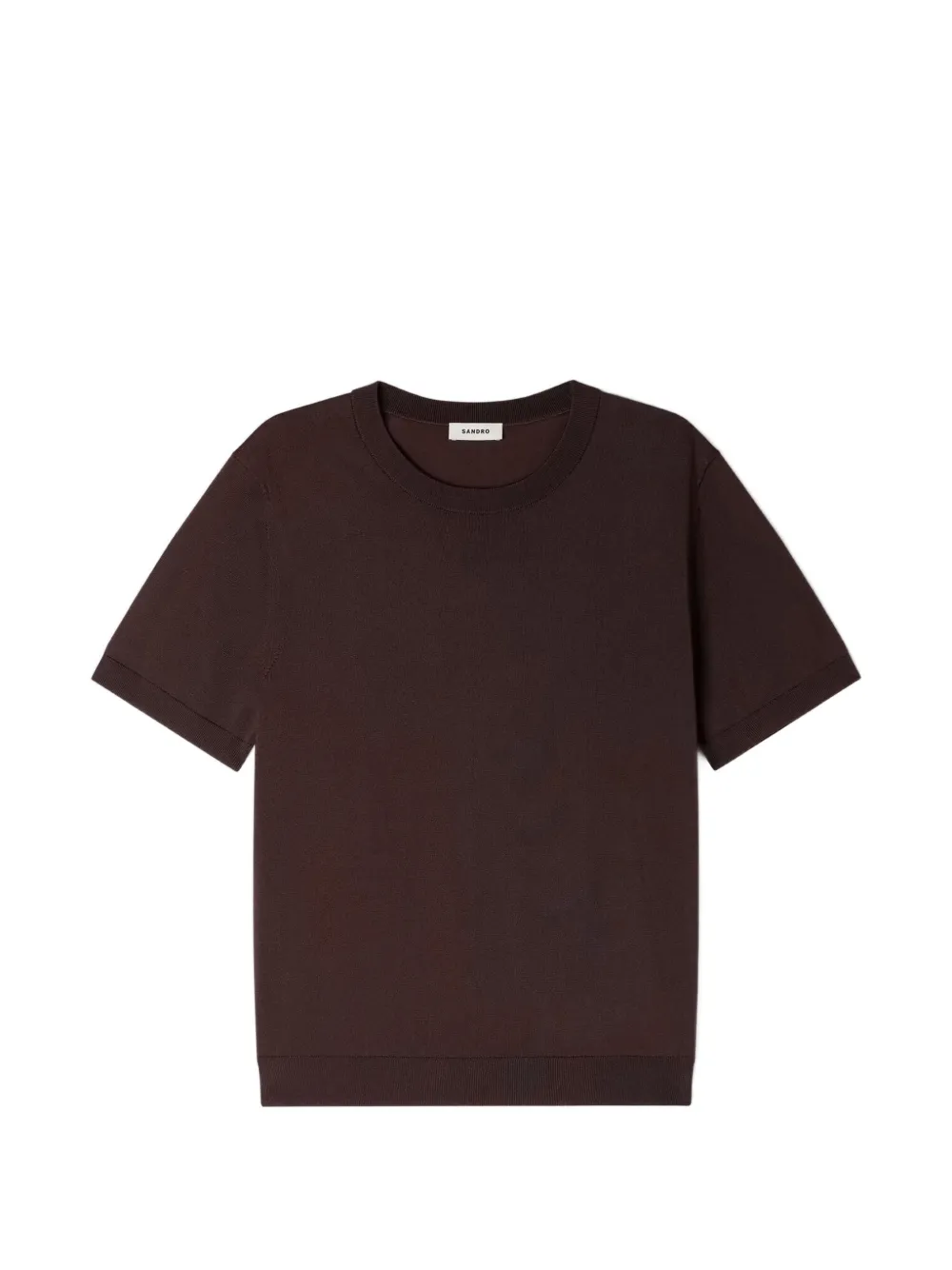 SANDRO short-sleeve crew-neck T-shirt - Braun