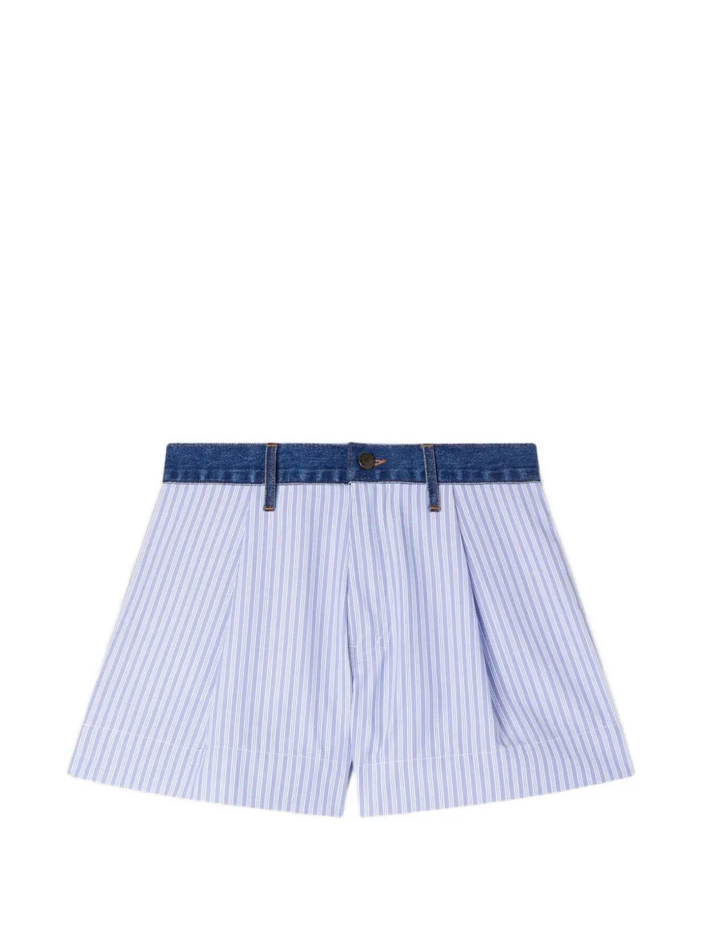 SANDRO Gestreifte Shorts - Weiß