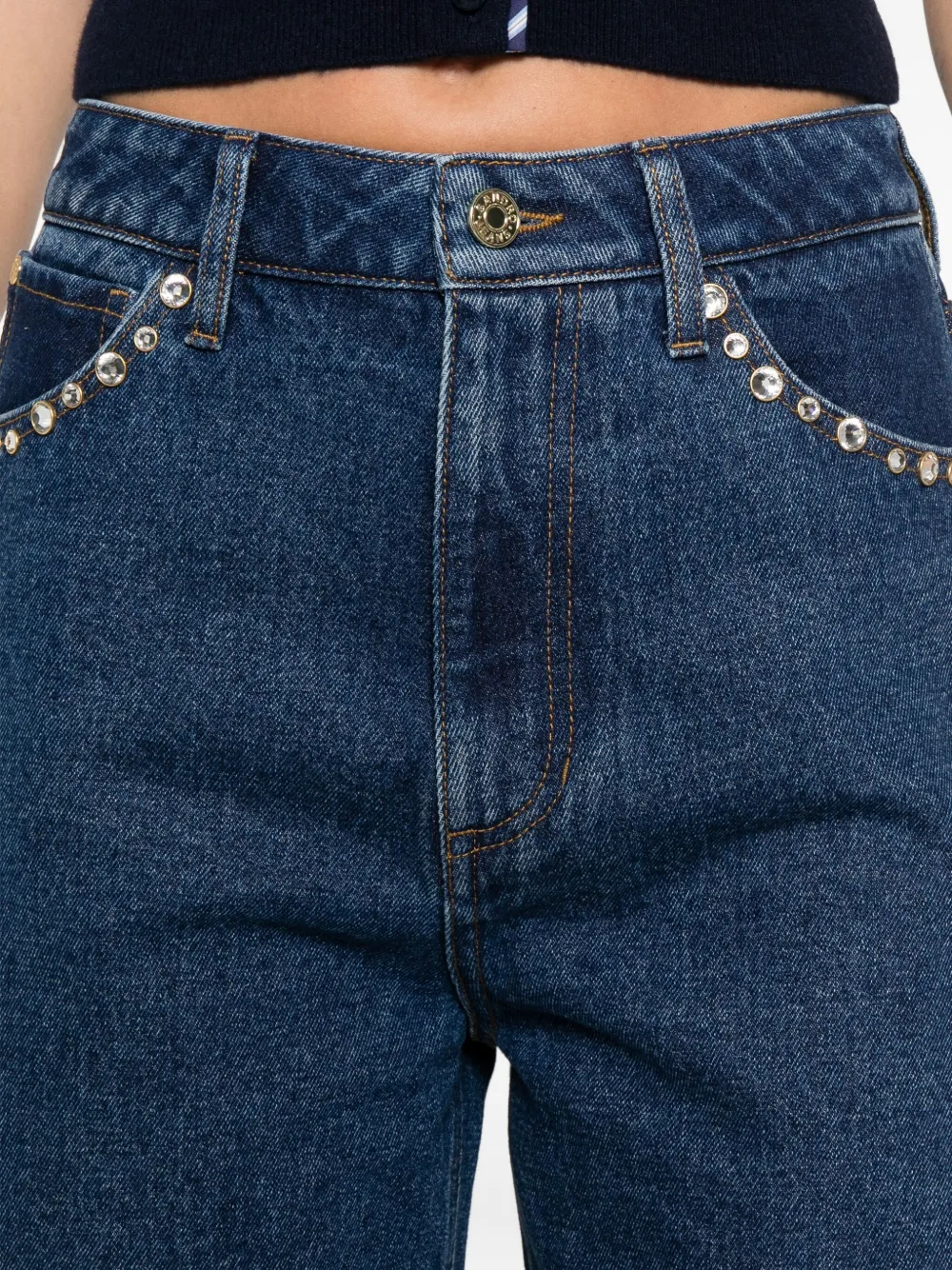 SANDRO Barrel broek met stras Blauw