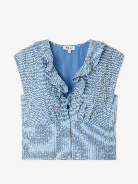 SANDRO sequin top