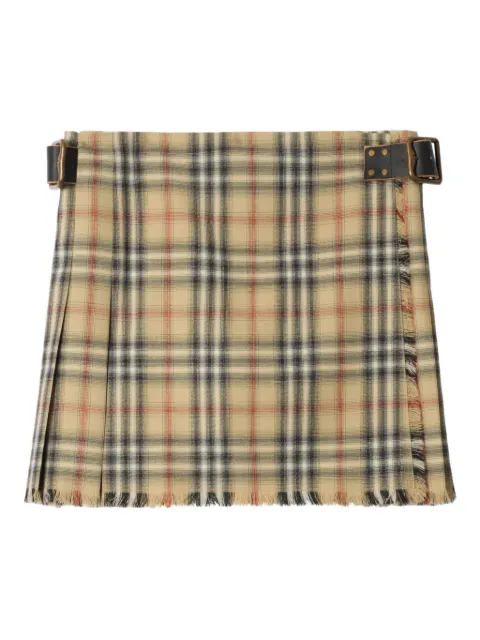 Burberry falda corta con flecos