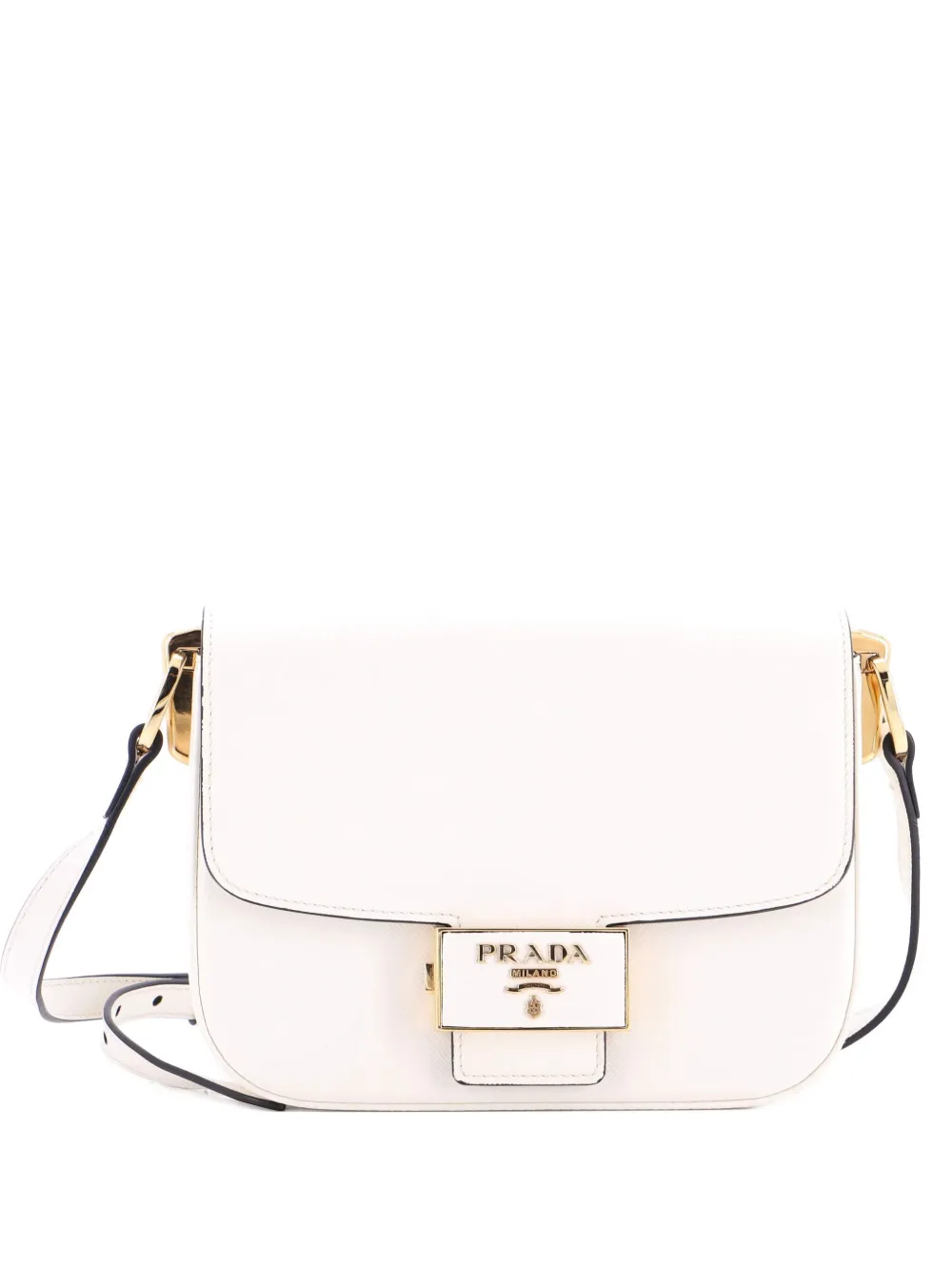 Prada Pre-Owned Embleme Flap Bag Saffiano Leather Small shoulder bag - Prada Pre-Owned Embleme Flap Bag Saffiano Leather Small shoulder bag -