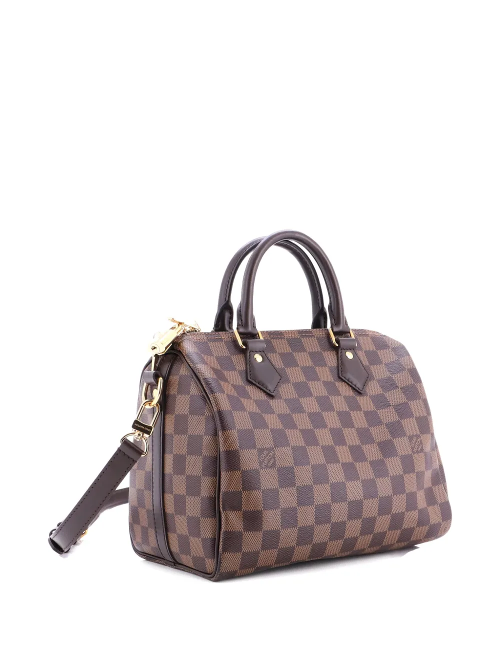 Pre-owned Louis Vuitton Speedy Bandouliere Bag Damier 25 Satchel In Brown