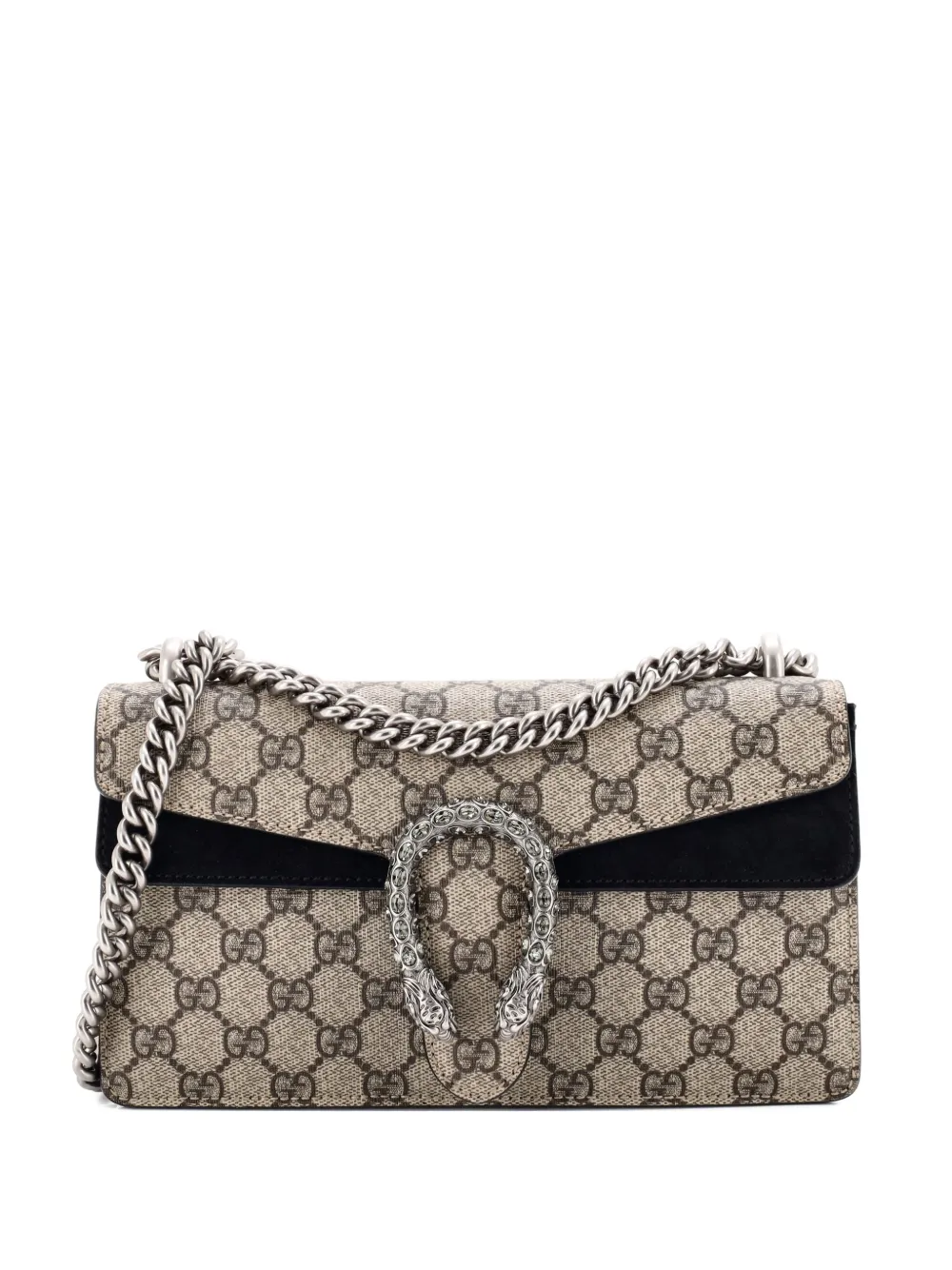 Gucci Pre-Owned Dionysus Bag GG Coated Canvas with Crystal Embellished Gucci Pre-Owned Dionysus Bag GG Coated Canvas with Crystal Embellished