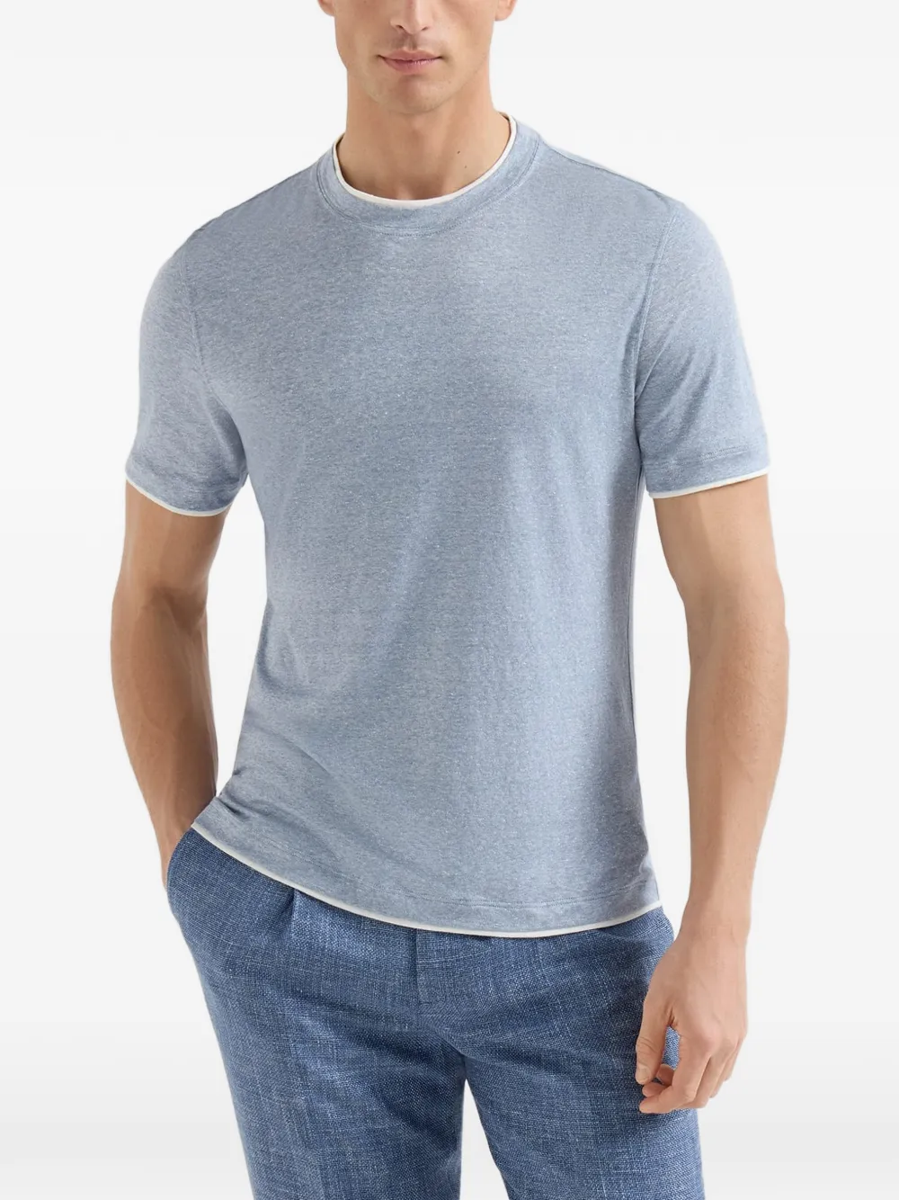 Brunello Cucinelli T-shirt met ronde hals Grijs