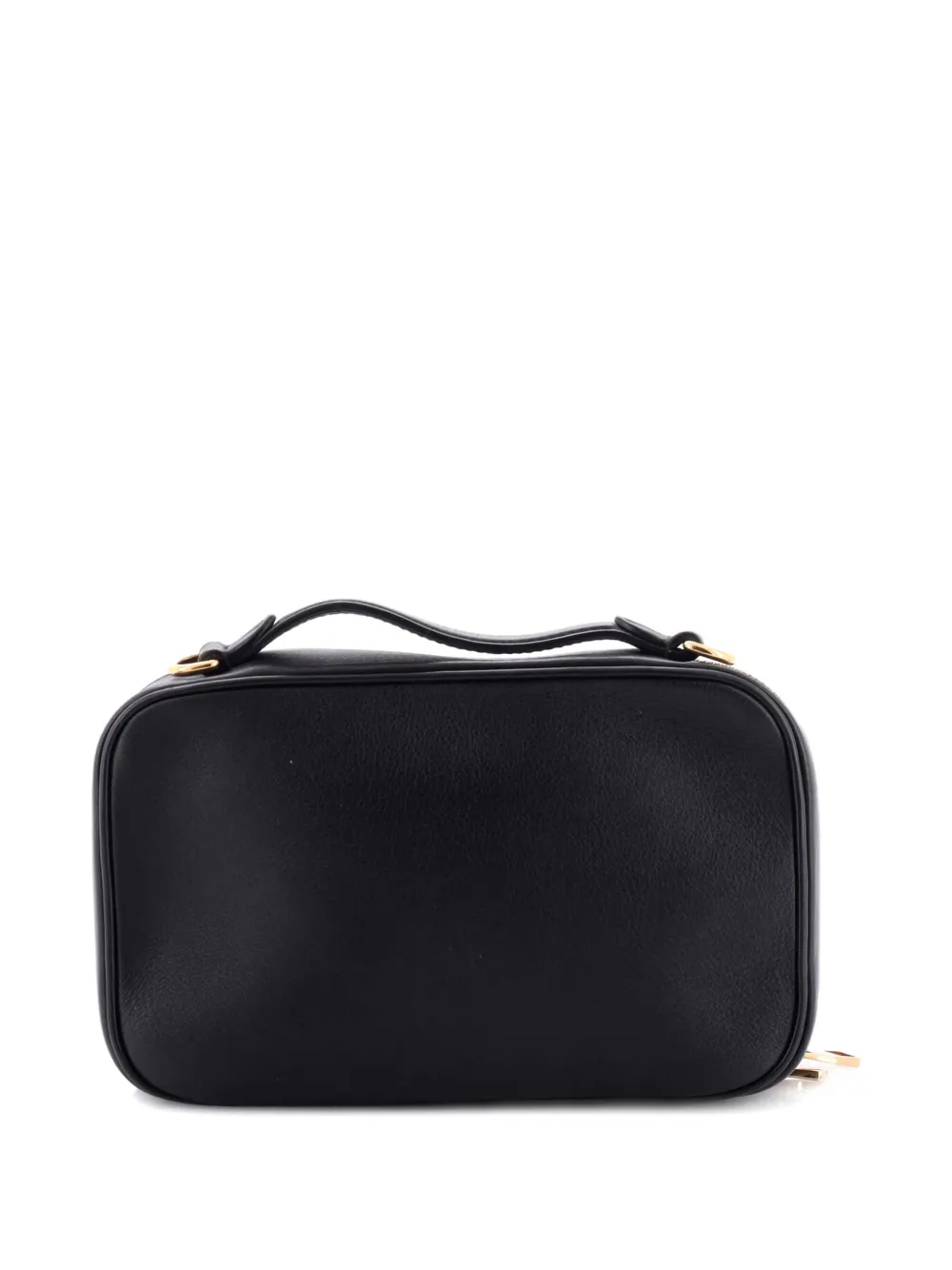 Pre-owned Louis Vuitton Utility Calfskin With Embossed Monogram Detail Crossbody Bag In Black